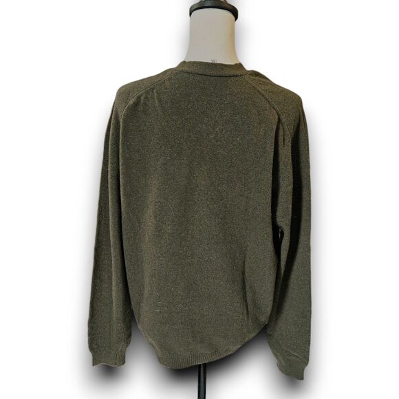 Dolce & Gabbana Vintage Olive Green Geometric Wool Pullover Sweater, Size L/XL - Picture 4 of 12